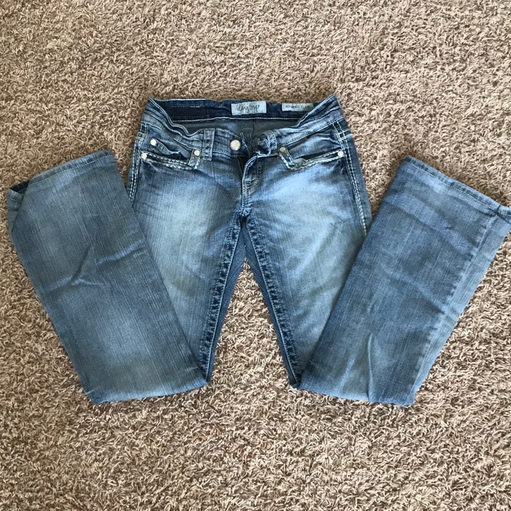 Day trip Jeans 25L Light wash Jeweled Buttons